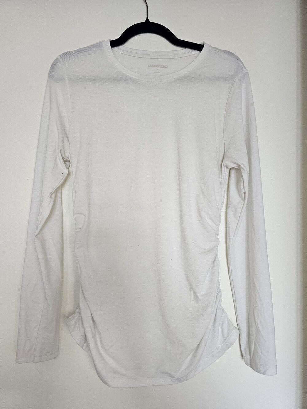 Lands' End Classic White Long Sleeve Tee